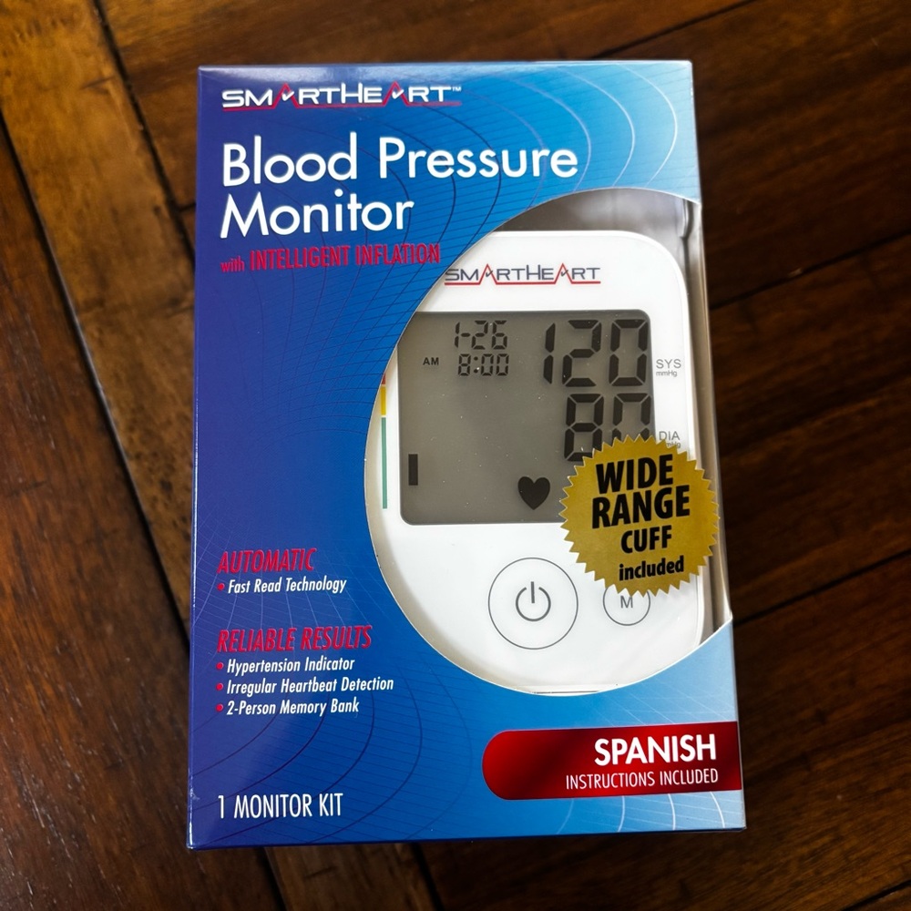 SMARTHEART AUTOMATIC BLOOD PRESSURE CUFF MONITOR W/WIDE RANGE CUFF   BRAND NEW